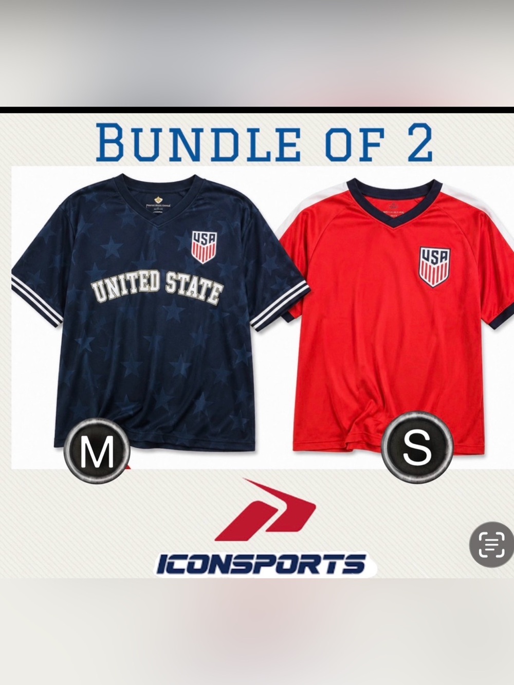 LABOR DAY SALE ONLY  🇺🇸USA⚽️bundle of 2 - Navy💙 (M)and Red❤️ (S) Man/unisex